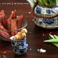 chinese choy sum, snow peas & lap cheong recipe